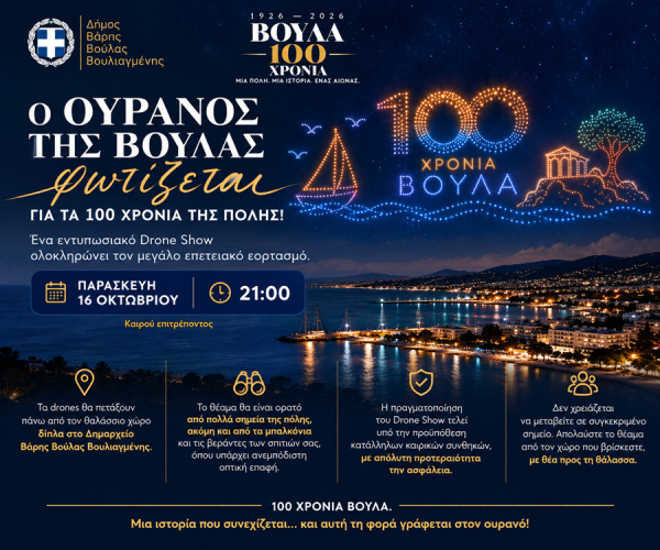 &Omicron; &omicron;&upsilon;&rho;&alpha;&nu;ό&sigmaf; &tau;&eta;&sigmaf; &Beta;&omicron;ύ&lambda;&alpha;&sigmaf; &phi;&omega;&tau;ί&zeta;&epsilon;&tau;&alpha;&iota; &gamma;&iota;&alpha; &tau;&alpha; 100 &chi;&rho;ό&nu;&iota;&alpha; &tau;&eta;&sigmaf; &pi;ό&lambda;&eta;&sigmaf;!